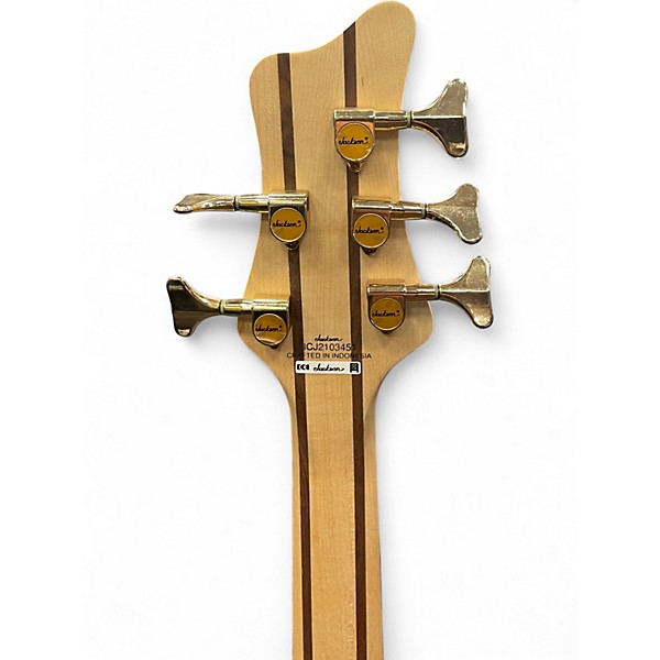 Used Jackson Pro Series Spectra Bass SB V Poplar Burl Transparent Cherry Burst Electric Bass Guitar