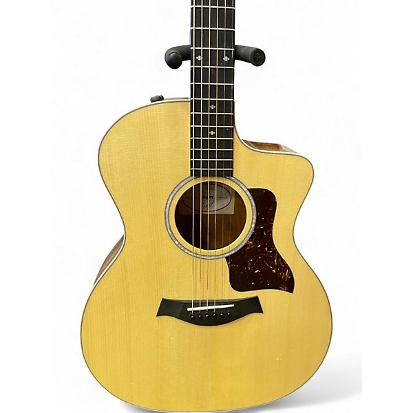Used Taylor 214ce-K Cream Natural Acoustic Electric Guitar