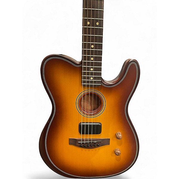 Used Fender Acoustasonic Standard Telecaster 2 Color Sunburst Acoustic Electric Guitar