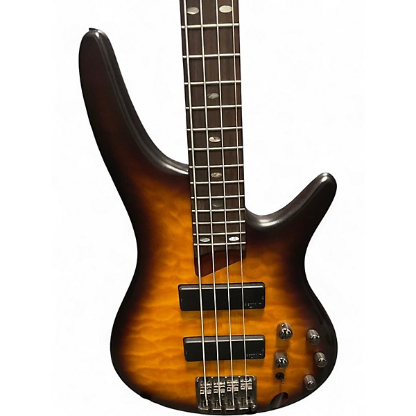 Used Ibanez SR500QM 2 Color Sunburst Electric Bass Guitar