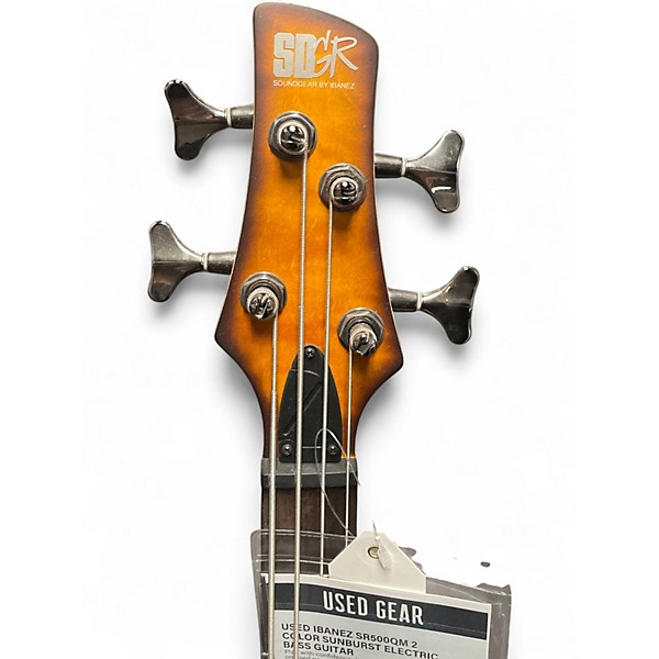 Used Ibanez SR500QM 2 Color Sunburst Electric Bass Guitar