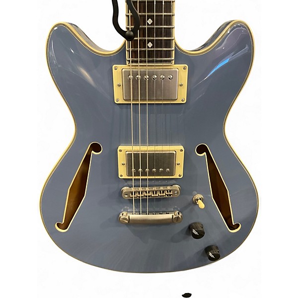 Used D'Angelico EXCEL MINI DC TOUR Blue Hollow Body Electric Guitar