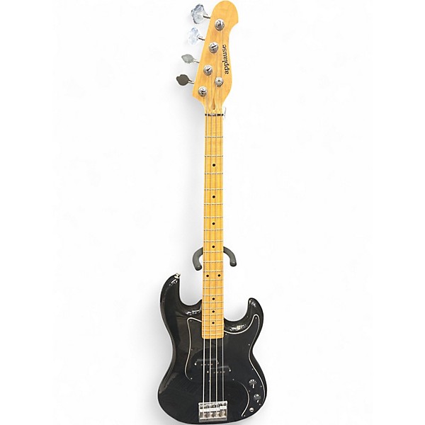 Used Applause Double Cutaway Black Electric Bass Guitar