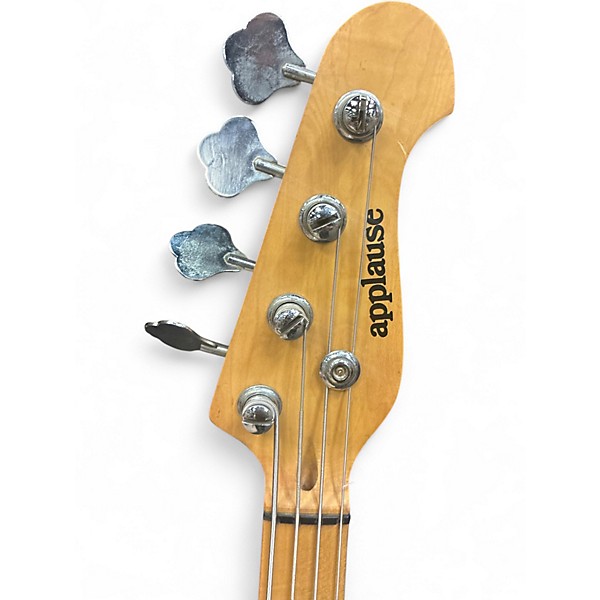Used Applause Double Cutaway Black Electric Bass Guitar