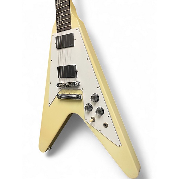 Used Gibson 70s Flying V Antique White Solid Body Electric Guitar