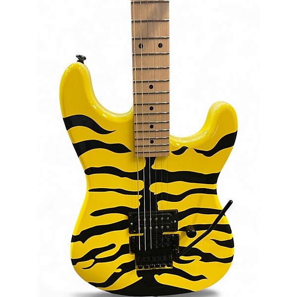 Used ESP LTD GL200MT yellow tiger stripes Solid Body Electric Guitar