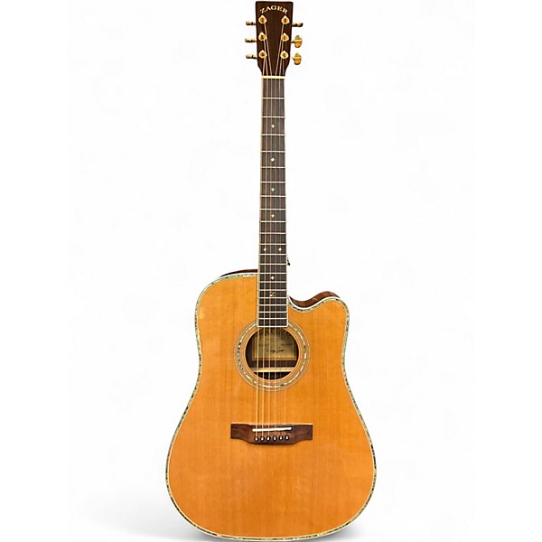 Used Zager ZAD-80CEN Natural Acoustic Electric Guitar