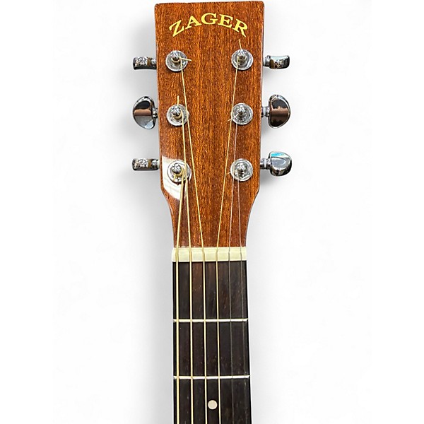 Used Zager zad-20en Natural Acoustic Electric Guitar