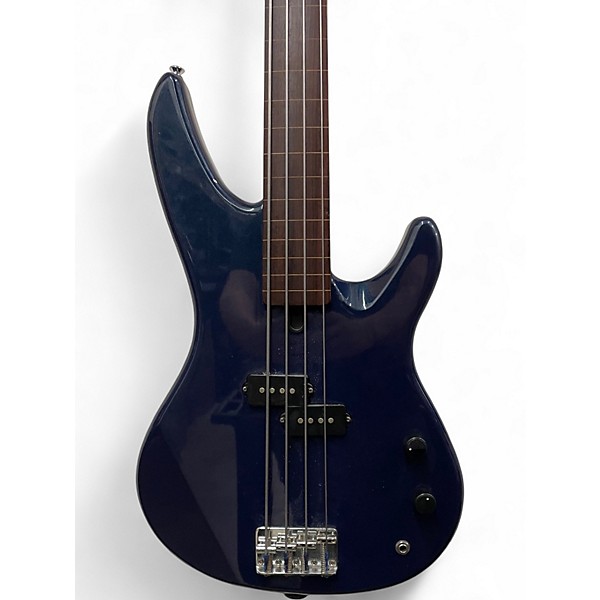 Used Yamaha RBX250F 4str Fretless Blue Electric Bass Guitar
