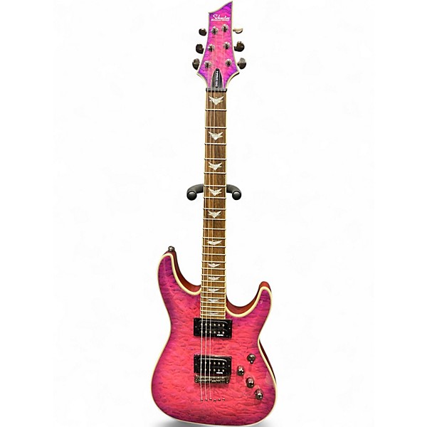 Used Schecter Guitar Research Omen Extreme 6 ELECTRIC MAGENTA Solid Body Electric Guitar