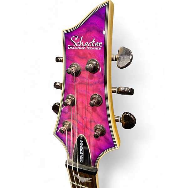 Used Schecter Guitar Research Omen Extreme 6 ELECTRIC MAGENTA Solid Body Electric Guitar