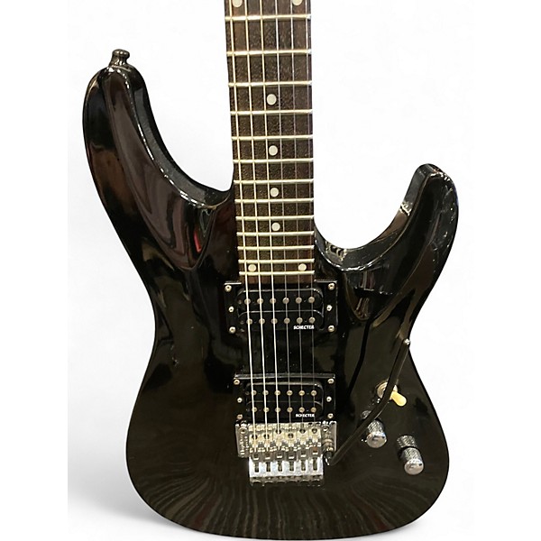 Used Schecter Guitar Research Omen Floyd Rose Black Onyx Solid Body Electric Guitar