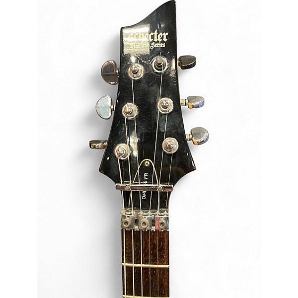 Used Schecter Guitar Research Omen Floyd Rose Black Onyx Solid Body Electric Guitar