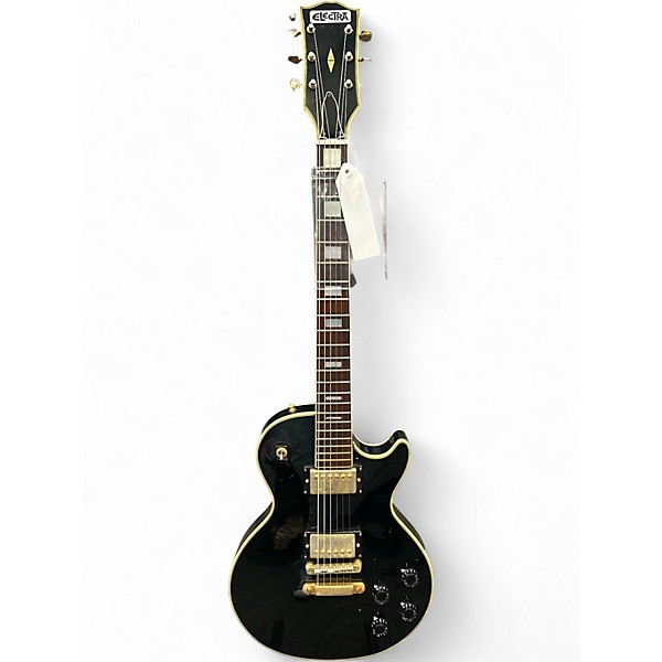 Used Electra LP STYLE Black Solid Body Electric Guitar