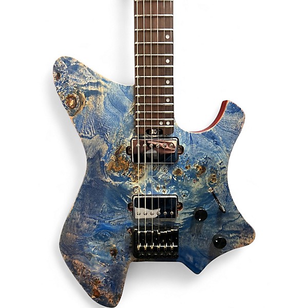 Used Eart GW2 BURLED BLUE Solid Body Electric Guitar