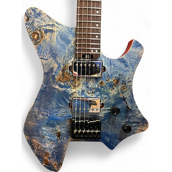 Used Eart GW2 BURLED BLUE Solid Body Electric Guitar