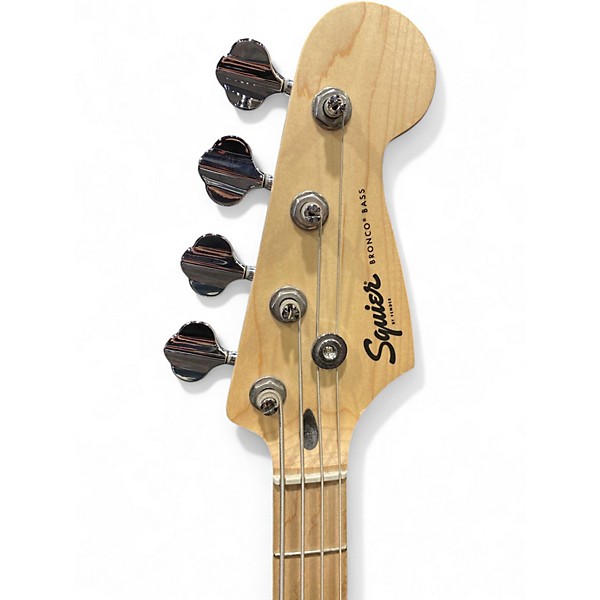 Used Squier Bronco Blue Electric Bass Guitar