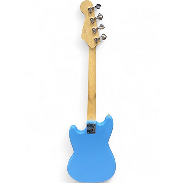Used Squier Bronco Blue Electric Bass Guitar