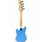 Used Squier Bronco Blue Electric Bass Guitar