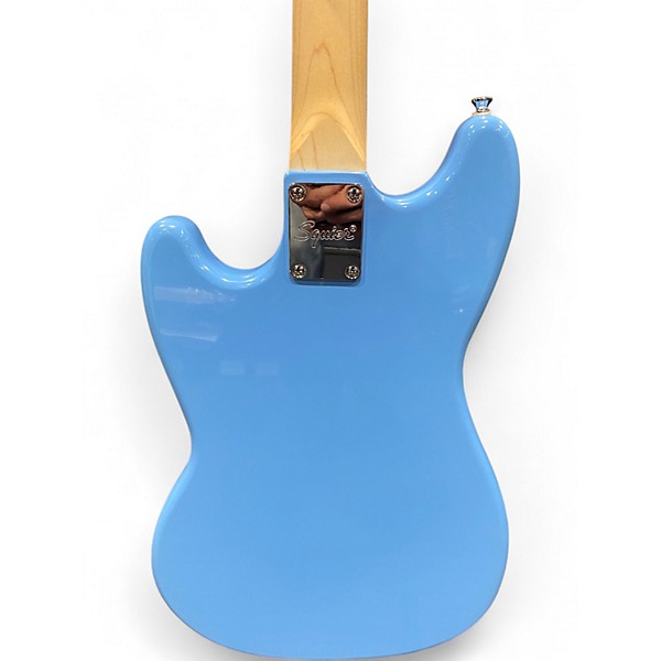 Used Squier Bronco Blue Electric Bass Guitar