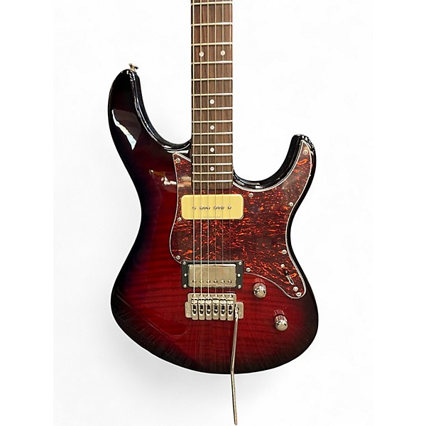 Used Yamaha PAC611VFM Dark Red Burst Solid Body Electric Guitar