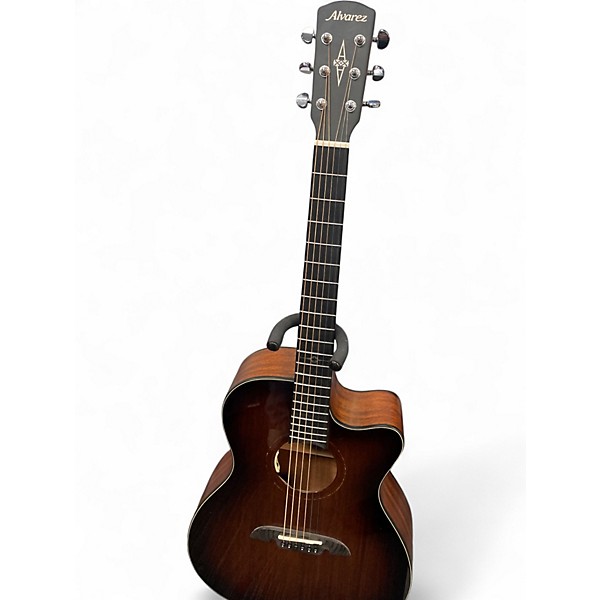 Used Alvarez AF660CEHB Brown Acoustic Electric Guitar