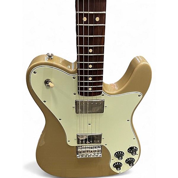 Used Fender Chris Shiflett Telecaster Deluxe GOLD Solid Body Electric Guitar