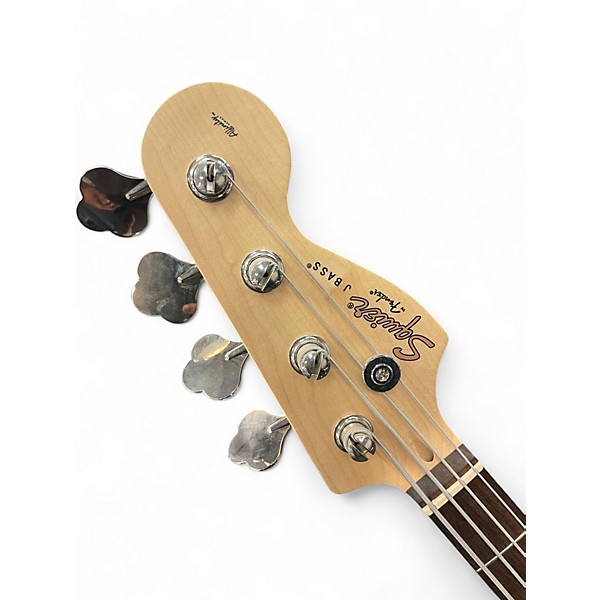 Used Squier Affinity Jazz Bass Silver Electric Bass Guitar