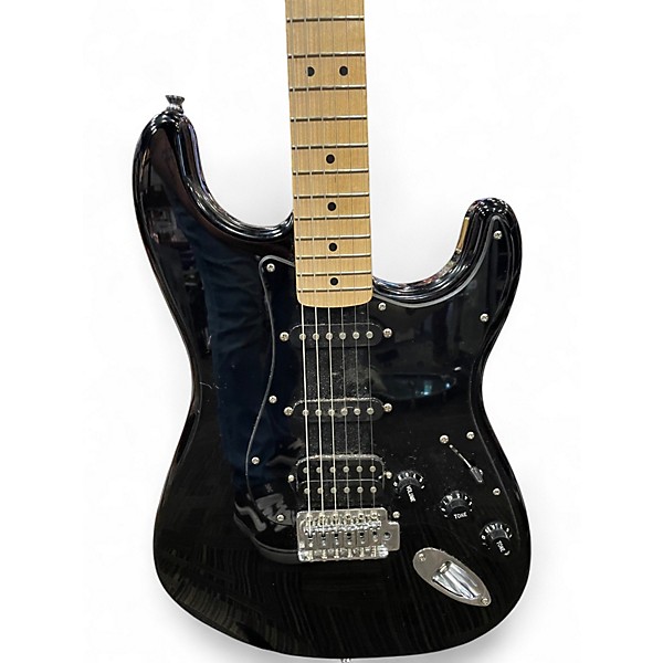 Used 2024 Squier SONIC STRATOCASTER Black Solid Body Electric Guitar