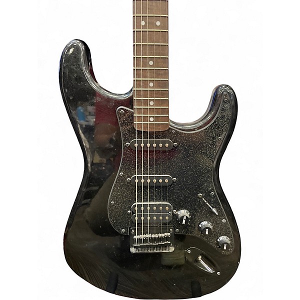 Used Squier Bullet Stratocaster HSS Black Solid Body Electric Guitar