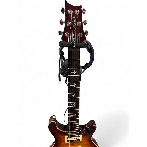 Used PRS SE Custom 22 Semi-Hollowbody Trans Amber Hollow Body Electric Guitar