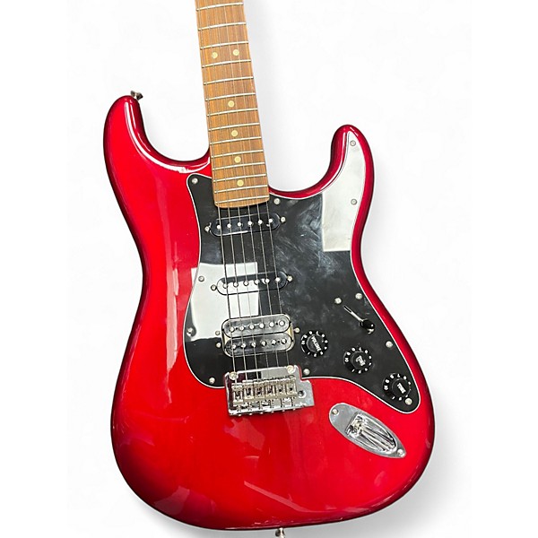 Used Fender  Fender Special Edition Player Stratocaster HSS Candy Red Burst Solid Body Electric Guitar