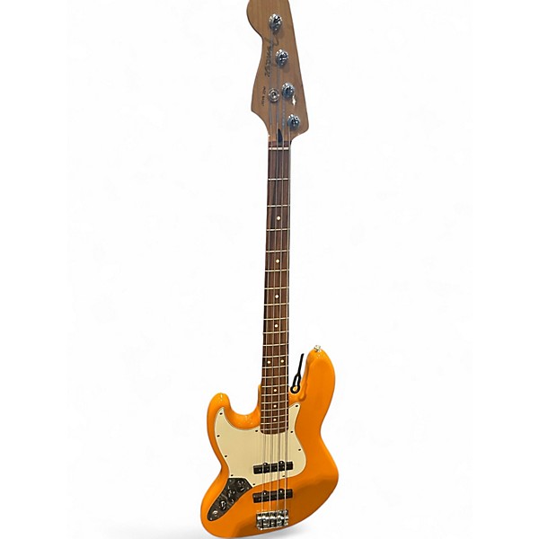 Used Fender Player Jazz Bass Left Handed Capri Orange Electric Bass Guitar