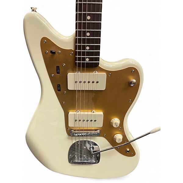 Used Squier J Mascis Jazzmaster Vintage White Solid Body Electric Guitar