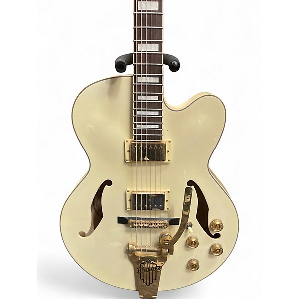Used Ibanez AF75TDG Vintage White Hollow Body Electric Guitar