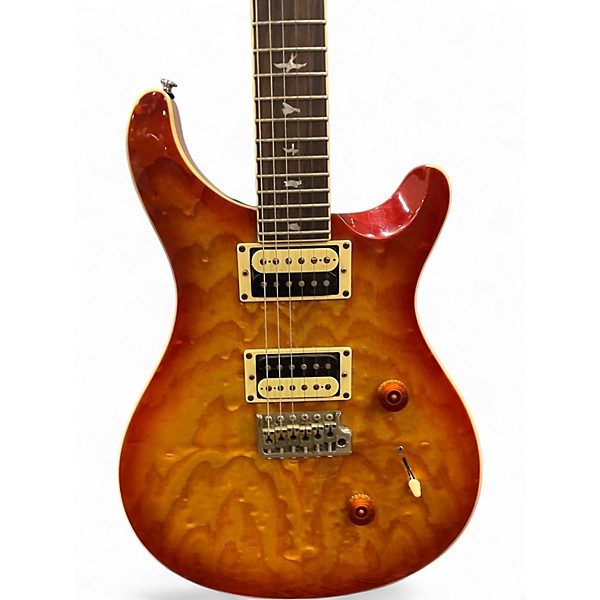 Used PRS SE Custom 24 QUILTED TOP 2 Color Sunburst Solid Body Electric Guitar