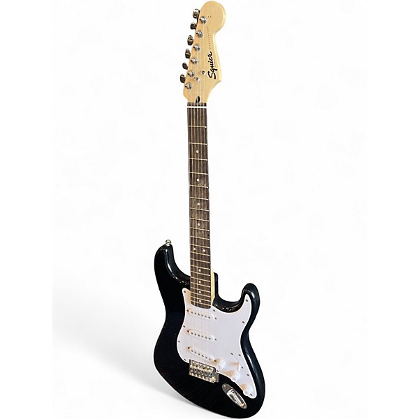 Used Squier Standard Stratocaster Black Solid Body Electric Guitar