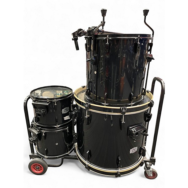 Used Pearl 4 Piece Export Black Drum Kit