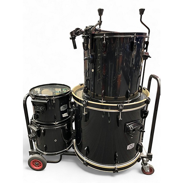 Used Pearl 4 Piece Export Black Drum Kit