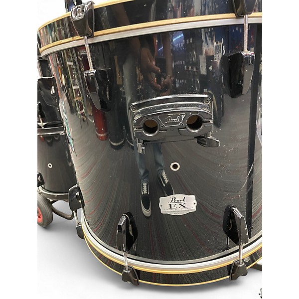 Used Pearl 4 Piece Export Black Drum Kit