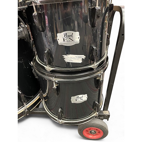 Used Pearl 4 Piece Export Black Drum Kit
