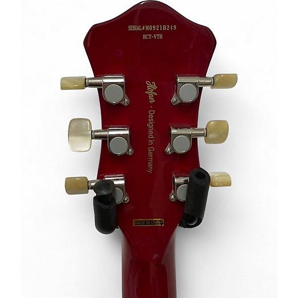 Used Hofner Verythin Standard Red Hollow Body Electric Guitar