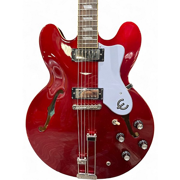 Used Epiphone RIVIERA Candy Apple Red Hollow Body Electric Guitar