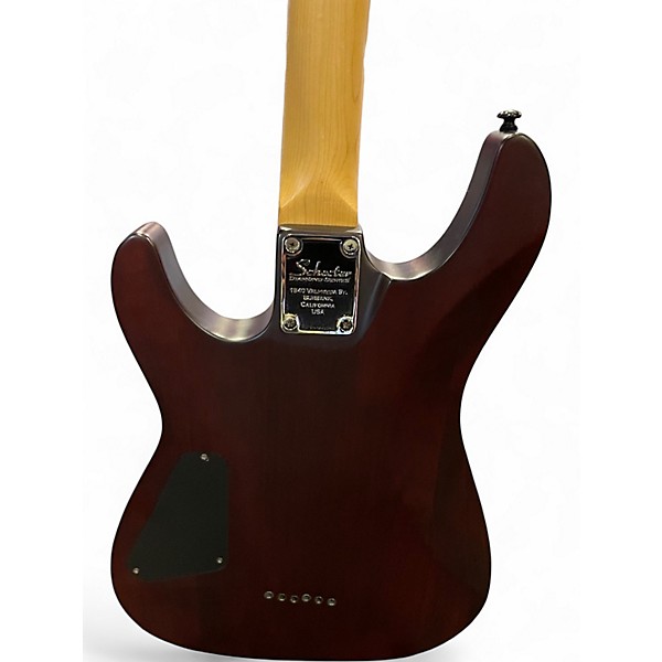 Used Schecter Guitar Research Omen 6 Wine Red Solid Body Electric Guitar