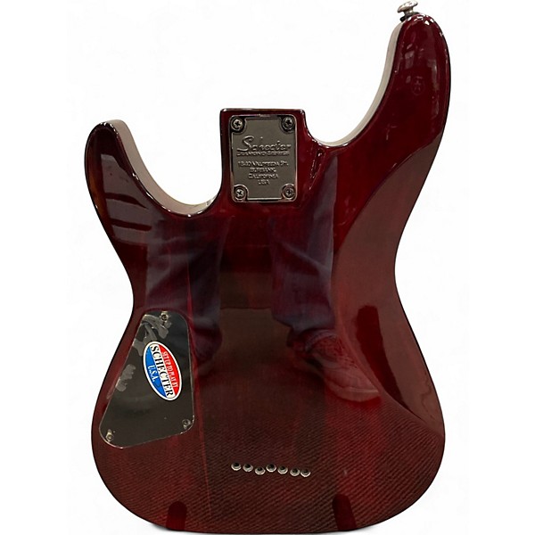 Used Schecter Guitar Research Omen Extreme 7 Black Cherry Solid Body Electric Guitar