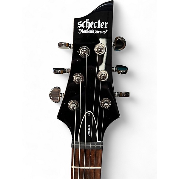 Used Schecter Guitar Research Omen 6 Black Solid Body Electric Guitar