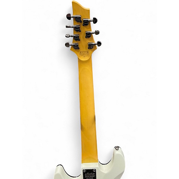 Used Schecter Guitar Research Demon 7 String White Solid Body Electric Guitar