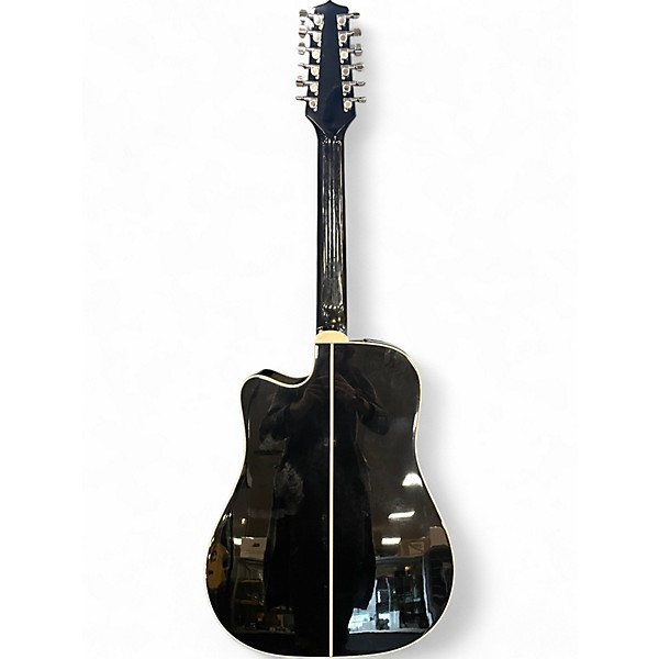 Used Takamine GD38CE Black 12 String Acoustic Electric Guitar