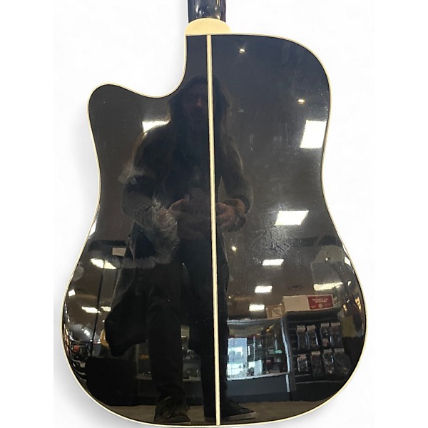 Used Takamine GD38CE Black 12 String Acoustic Electric Guitar