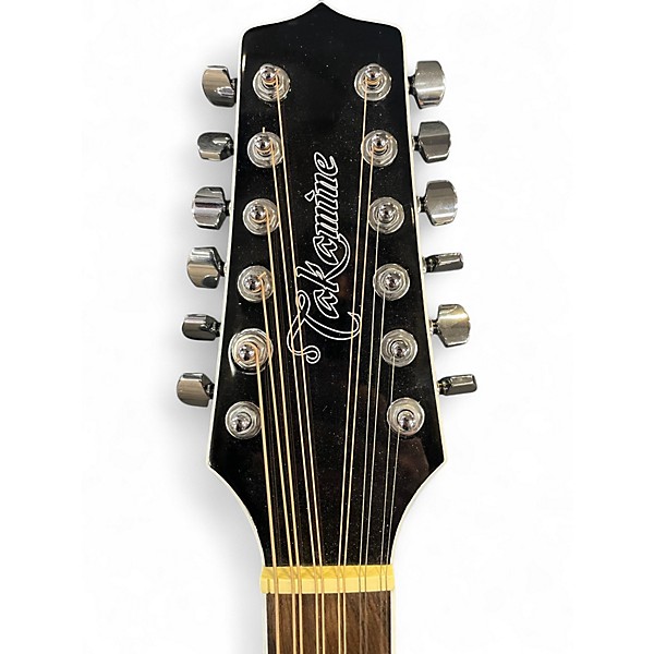 Used Takamine GD38CE Black 12 String Acoustic Electric Guitar